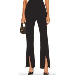 NWT Atoir The Ramone Trouser Black Front Slit Hem Boot Cut Womens US 2 $251 [jb]